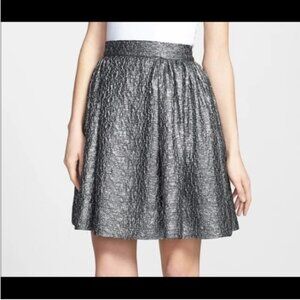 Kate Spade Skirt Wool Silk Aimee All That Glitters Silver Metallic NEW Size 6